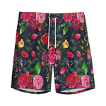 Roses Floral Flower Pattern Print Men's Sports Shorts