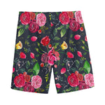 Roses Floral Flower Pattern Print Men's Sports Shorts