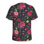 Roses Floral Flower Pattern Print Men's Sports T-Shirt