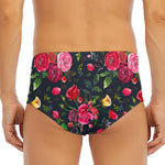Roses Floral Flower Pattern Print Men's Triangle Swim Briefs