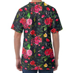 Roses Floral Flower Pattern Print Men's Velvet T-Shirt