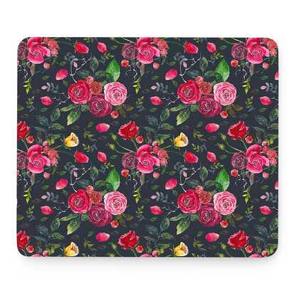 Roses Floral Flower Pattern Print Mouse Pad