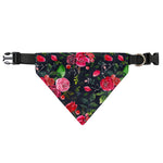 Roses Floral Flower Pattern Print Over The Collar Dog Bandana