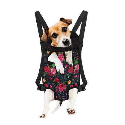 Roses Floral Flower Pattern Print Pet Carrier Backpack