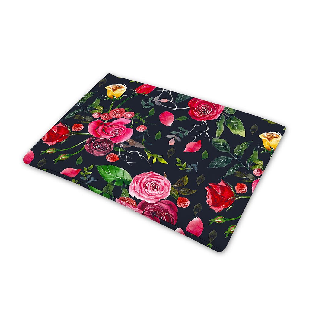 Roses Floral Flower Pattern Print Pet Cooling Mat Cover