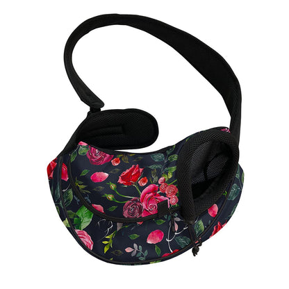 Roses Floral Flower Pattern Print Pet Sling Carrier