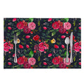 Roses Floral Flower Pattern Print Placemat