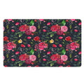 Roses Floral Flower Pattern Print Polyester Doormat