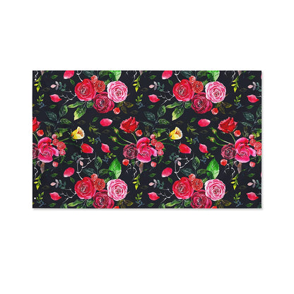 Roses Floral Flower Pattern Print Polyester Flag