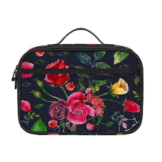 Roses Floral Flower Pattern Print Portable Lunch Bag