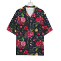 Roses Floral Flower Pattern Print Rayon Hawaiian Shirt