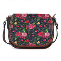 Roses Floral Flower Pattern Print Saddle Bag