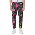 Roses Floral Flower Pattern Print Joggers