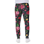 Roses Floral Flower Pattern Print Scuba Joggers