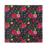 Roses Floral Flower Pattern Print Silk Bandana