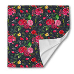 Roses Floral Flower Pattern Print Silk Bandana