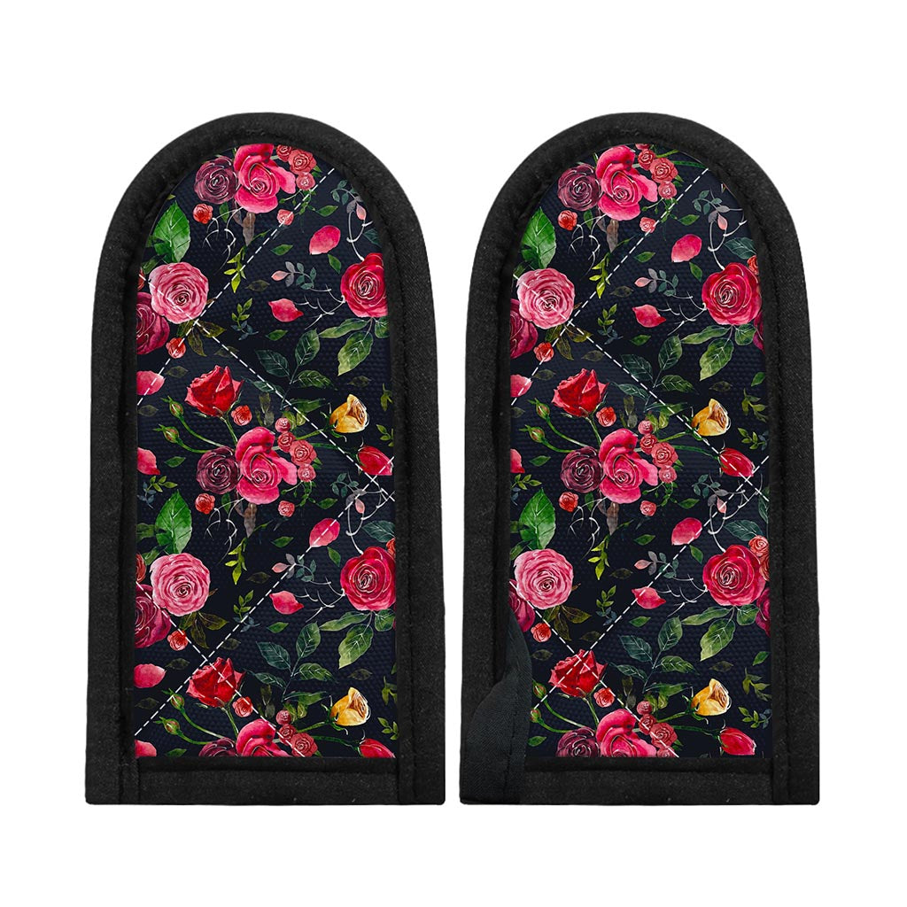 Roses Floral Flower Pattern Print Skillet Handle Cover