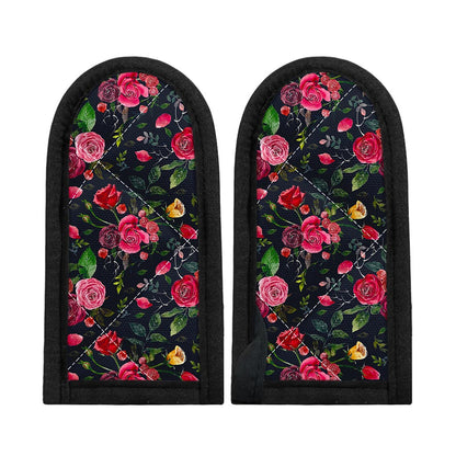 Roses Floral Flower Pattern Print Skillet Handle Cover