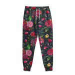 Roses Floral Flower Pattern Print Sweatpants