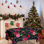 Roses Floral Flower Pattern Print Tablecloth