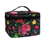 Roses Floral Flower Pattern Print Travel Makeup Bag