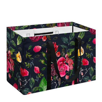 Roses Floral Flower Pattern Print Utility Tote Bag