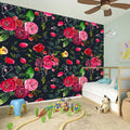 Roses Floral Flower Pattern Print Wall Sticker