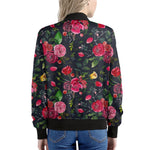 Roses Floral Flower Pattern Print Women's Bomber Jacket