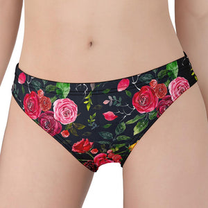 Roses Floral Flower Pattern Print Women's Panties