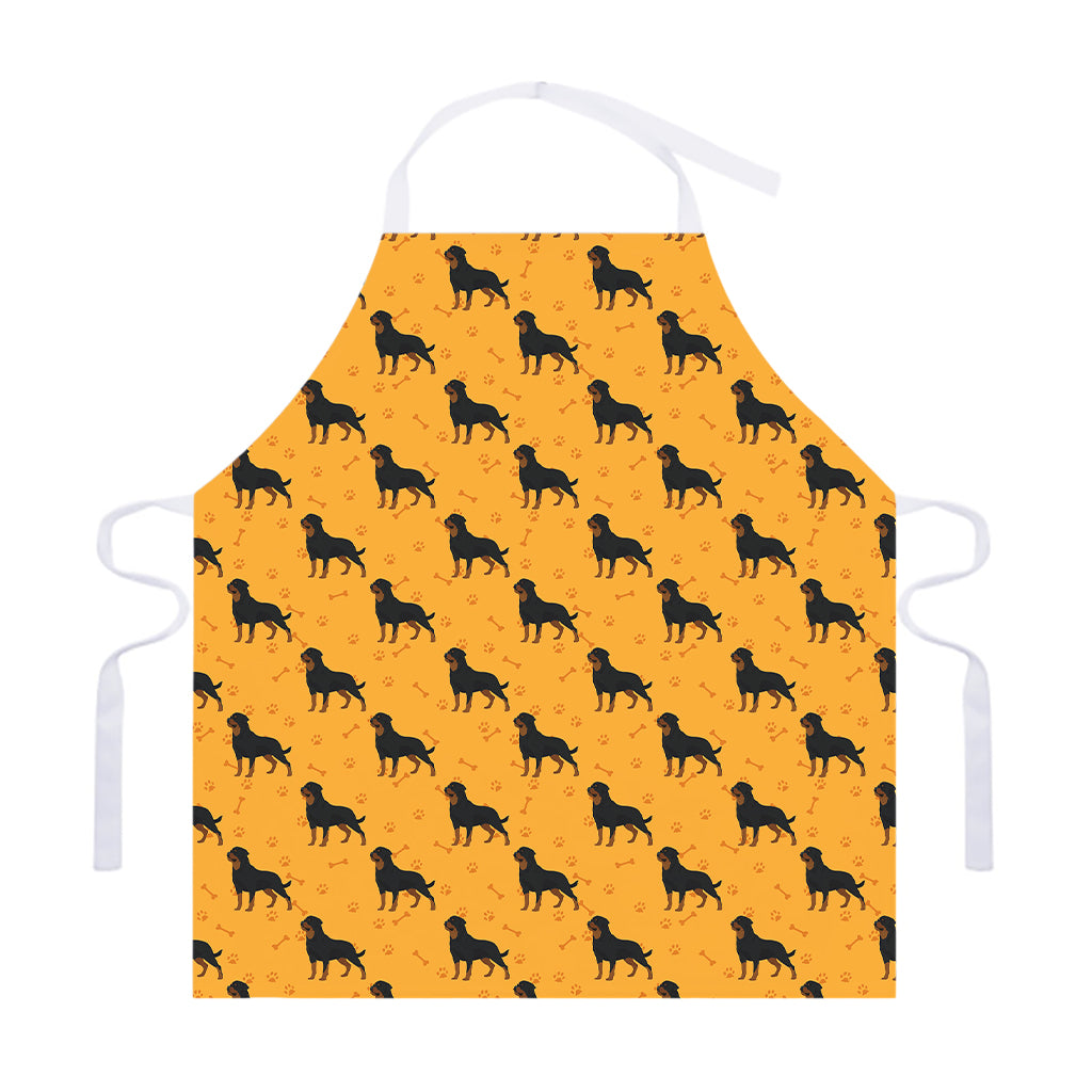Rottweiler Dog Pattern Print Adjustable Apron