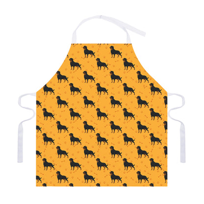 Rottweiler Dog Pattern Print Adjustable Apron