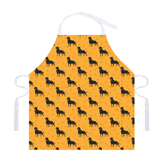 Rottweiler Dog Pattern Print Adjustable Apron