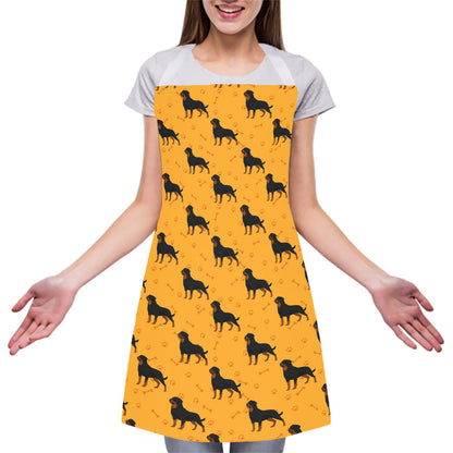 Rottweiler Dog Pattern Print Adjustable Apron