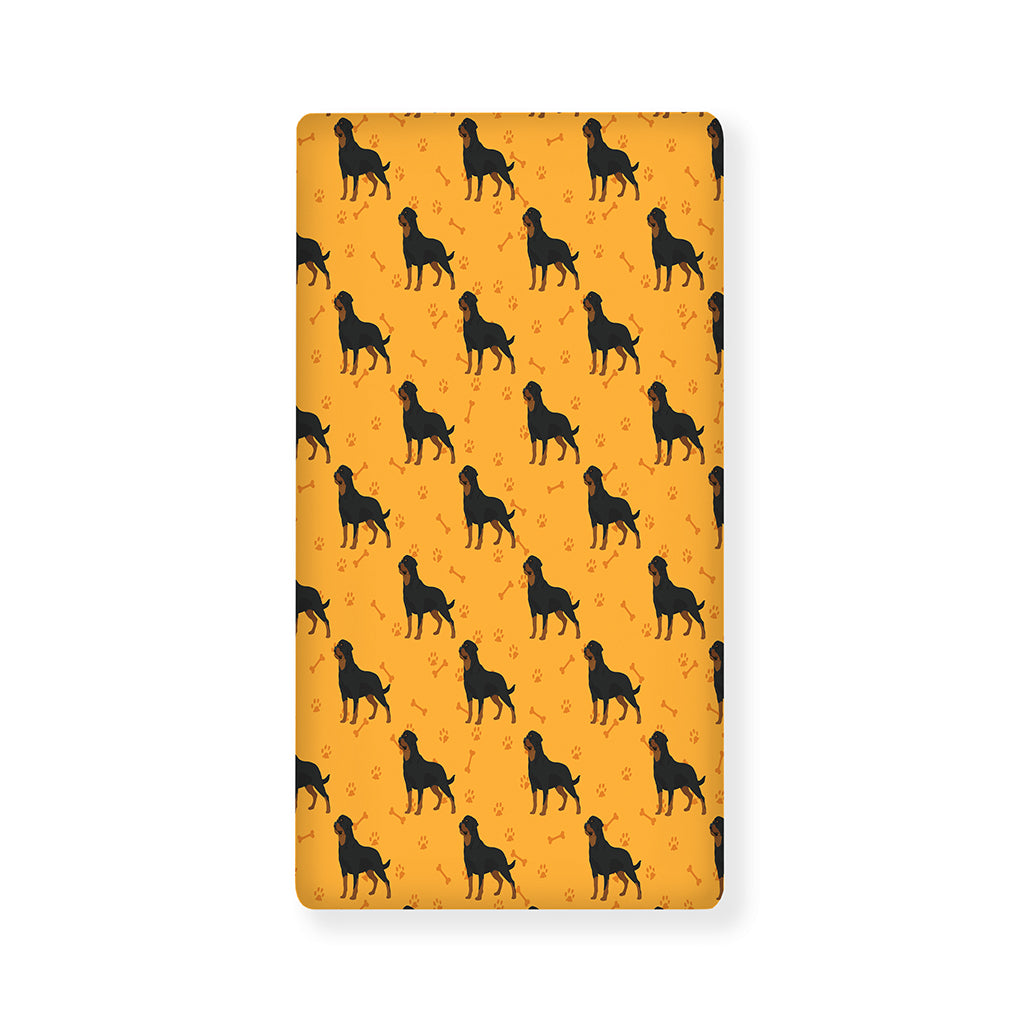 Rottweiler Dog Pattern Print Baby Crib Sheet