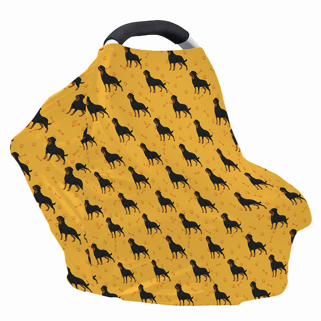 Rottweiler Dog Pattern Print Baby Seat Cover