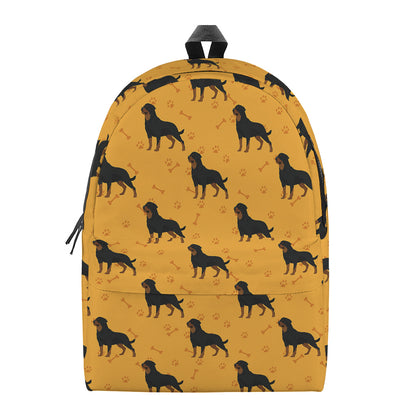 Rottweiler Dog Pattern Print Backpack