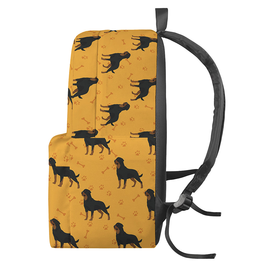 Rottweiler Dog Pattern Print Backpack