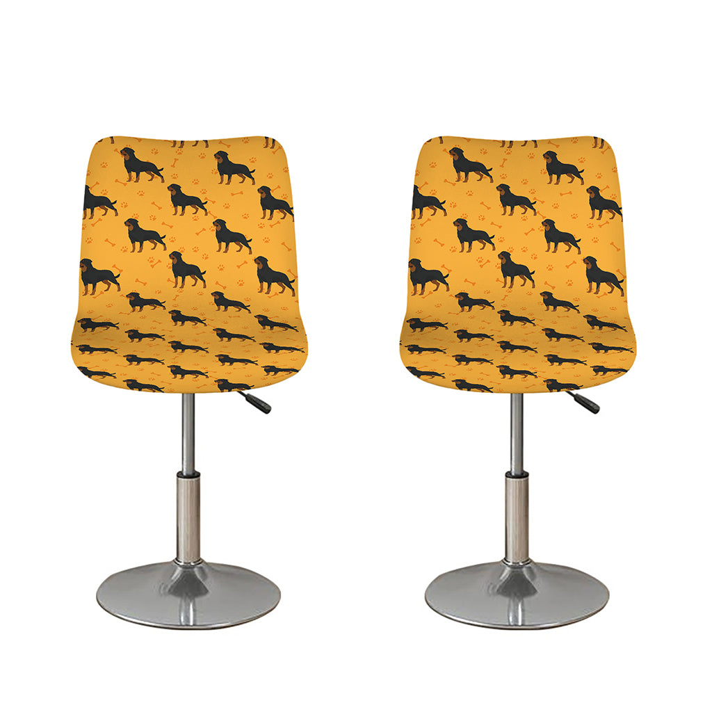 Rottweiler Dog Pattern Print Bar Stool Covers