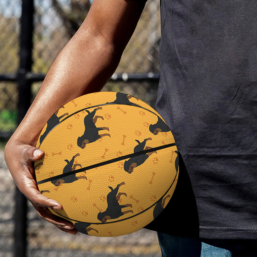 Rottweiler Dog Pattern Print Basketball