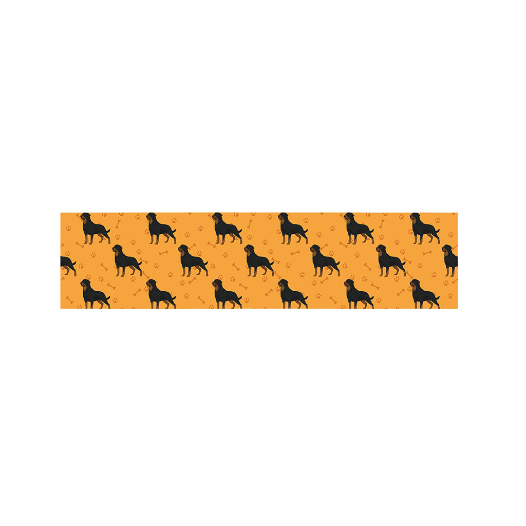 Rottweiler Dog Pattern Print Bed Runner