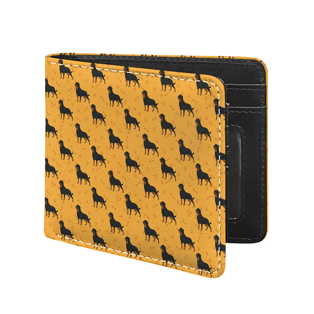 Rottweiler Dog Pattern Print Bifold Wallet