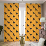 Rottweiler Dog Pattern Print Blackout Pencil Pleat Curtains