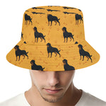 Rottweiler Dog Pattern Print Bucket Hat