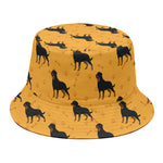 Rottweiler Dog Pattern Print Bucket Hat