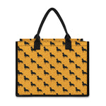 Rottweiler Dog Pattern Print Canvas Tote Bag