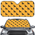 Rottweiler Dog Pattern Print Car Windshield Sun Shade