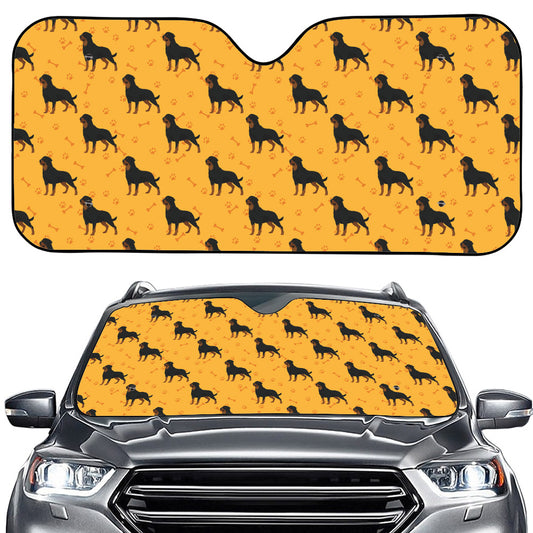 Rottweiler Dog Pattern Print Car Windshield Sun Shade
