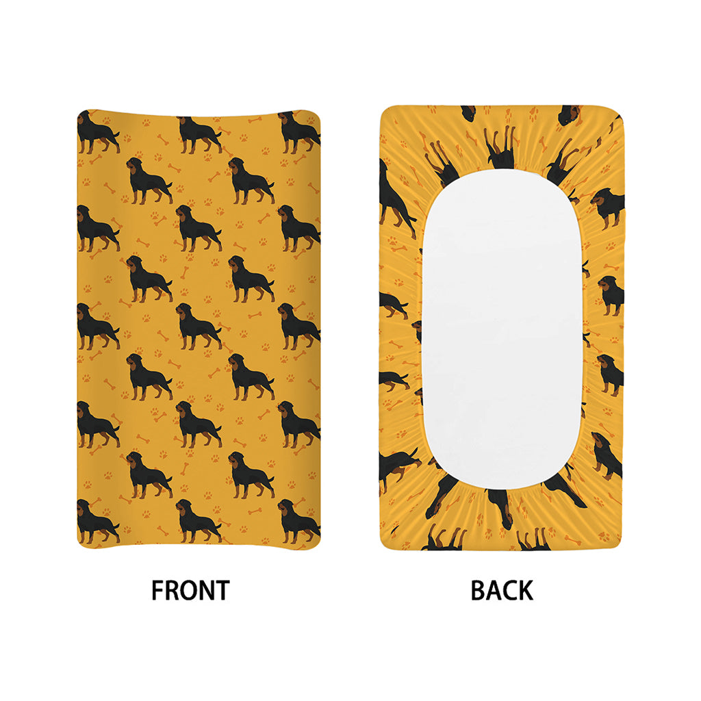 Rottweiler Dog Pattern Print Changing Pad Cover