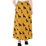 Rottweiler Dog Pattern Print Chiffon Maxi Skirt