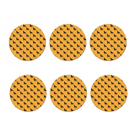 Rottweiler Dog Pattern Print Coaster Set